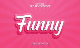 Colorful Funny editable text effect concept vector