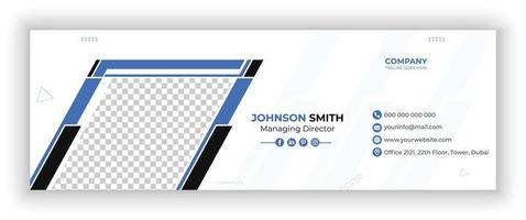 Corporate business email signature design or web banner design vector template