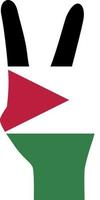 bandera de color de signo de libertad de palestina. vector