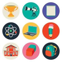 Set Of Flat Education Icons vector