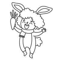 Line Art Drawing For Kids Coloring Page vector