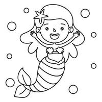 Line Art Drawing For Kids Coloring Page vector