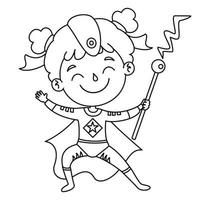 Line Art Drawing For Kids Coloring Page vector