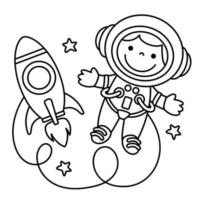 Line Art Drawing For Kids Coloring Page vector