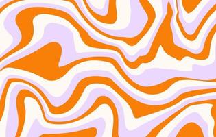 Abstract horizontal groovy background with colorful distorted waves. Trendy vector illustration in style retro 60s, 70s