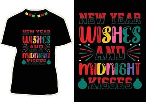 Happy New Year T-shirt Design vector
