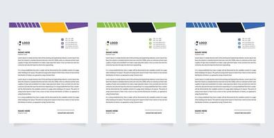 Letterhead design template. Elegant and clean modern business letterhead template design vector