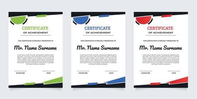 Certificate Premium template awards diploma background vector modern value design