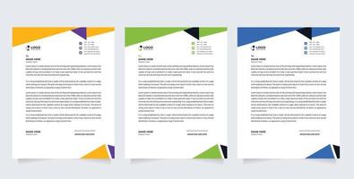 Multipurpose corporate businesses template with a4 size. a stationery item with modern letterhead vector