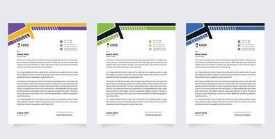 modern abstract letterhead design with clean modern business letterhead template design vector