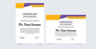 Certificate border template with luxury and modern line pattern vector