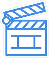 Clapper Board Icon Style vector