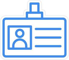 Id Card Icon Style vector