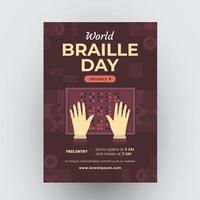 Braille Day Poster vector