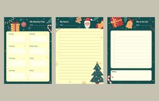 Christmas Journal Template vector