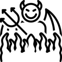 icono de línea para el infierno vector