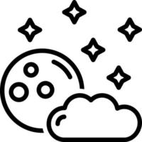 line icon for night vector