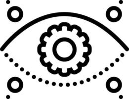 line icon for vision vector