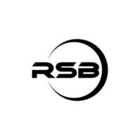 RSB letter logo design in illustration. Vector logo, calligraphy designs for logo, Poster, Invitation, etc.