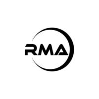 diseño de logotipo de letra rma en ilustración. logotipo vectorial, diseños de caligrafía para logotipo, afiche, invitación, etc. vector