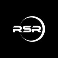 RSR letter logo design in illustration. Vector logo, calligraphy designs for logo, Poster, Invitation, etc.
