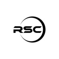 diseño del logotipo de la letra rsc en la ilustración. logotipo vectorial, diseños de caligrafía para logotipo, afiche, invitación, etc. vector