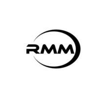 RMM letter logo design in illustration. Vector logo, calligraphy designs for logo, Poster, Invitation, etc.