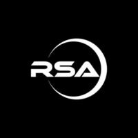 RSA letter logo design in illustration. Vector logo, calligraphy designs for logo, Poster, Invitation, etc.