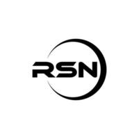 diseño del logotipo de la letra rsn en la ilustración. logotipo vectorial, diseños de caligrafía para logotipo, afiche, invitación, etc. vector