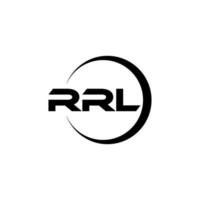 diseño del logotipo de la letra rrl en la ilustración. logotipo vectorial, diseños de caligrafía para logotipo, afiche, invitación, etc. vector