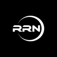 diseño del logotipo de la letra rrn en la ilustración. logotipo vectorial, diseños de caligrafía para logotipo, afiche, invitación, etc. vector