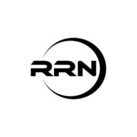 diseño del logotipo de la letra rrn en la ilustración. logotipo vectorial, diseños de caligrafía para logotipo, afiche, invitación, etc. vector