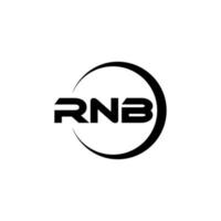 diseño de logotipo de letra rnb en ilustración. logotipo vectorial, diseños de caligrafía para logotipo, afiche, invitación, etc. vector