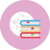 ilustración de vector de libro global sobre un fondo. símbolos de calidad premium. iconos vectoriales para concepto y diseño gráfico.