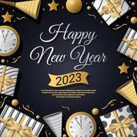 Concept of Happy New Year 2023 vector