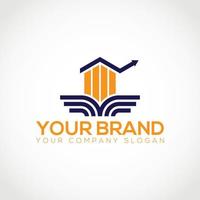 Related Estate Finance Logo Design. Real Estate Or Home Logo, Building Finances Logo. vector