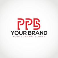 Creative And Minimalist Letter PPB Logo Design, PPB Initial Log. PPB Alphabet Logo Design vector