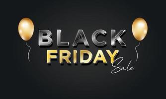 super sale black Friday background with balloons vector