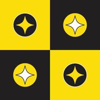 Checkerboard yellow and black with sparkle seamless pattern background. Vector illustration