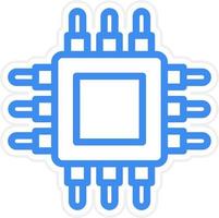 Cpu Icon Style vector