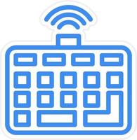 Wireless Keyboard Icon Style vector