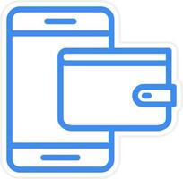 Digital Wallet Icon Style vector