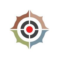 Sniper sight symbol Crosshair target logo vector