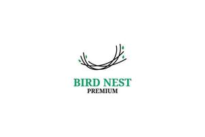 Bird nest logo design vector illustration