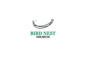 Bird nest logo design vector illustration