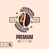 Numeric 2 Coffee Logo vector