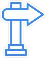 Signboard Right Icon Style vector