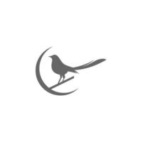 Magpie logo icon illustration design vector