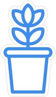 Plant Pot Icon Style vector