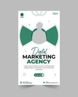 agencia de marketing digital y plantilla de historia corporativa de facebook e instagram vector